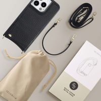 Selencia Nova Phone Case with Cord and Card Holder Apple iPhone 15 Pro - Black
