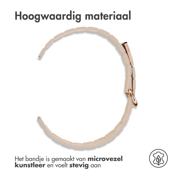 imoshion Magnetisch lederen bandje  - Universeel 22 mm aansluiting - Beige