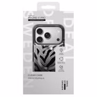 iDeal of Sweden Clear Case Limited met MagSafe Apple iPhone 17 Pro - Zebra Mystique