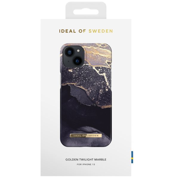iDeal of Sweden Fashion Backcover Apple iPhone 13 - Golden Twilight Marble