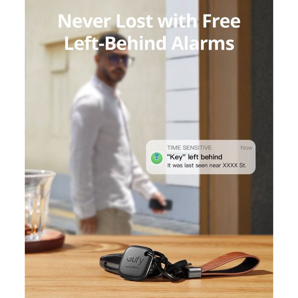 Eufy Smart Tracker Link - Bluetooth tracker voor iOS - 4 pack - Zwart