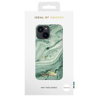 iDeal of Sweden Fashion Backcover iPhone 13 Mini - Mint Swirl Marble