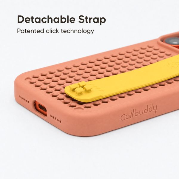 Callbuddy Hoesje met Strap Apple iPhone 17 Pro - Coral Pop