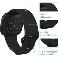 imoshion Siliconen bandje Fitbit Versa 4/ 3 / Sense (2) - Zwart