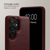 Selencia Nova Telefoonhoes met Koord en Pashouder Samsung Galaxy S26 Ultra - Bold Burgundy
