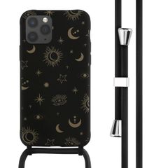 imoshion Siliconen design hoesje met koord iPhone 11 Pro - Sky Black