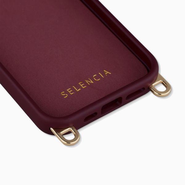 Selencia Rivièra MagSafe Backcover met afneembare haakjes Apple iPhone 17e / 16e - Bold Burgundy