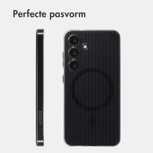 Accezz Lite Backcover met MagSafe | Fluted | Samsung Galaxy S24 - Zwart