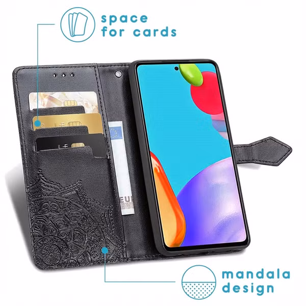 imoshion Mandala Bookcase Samsung Galaxy A52(s) (5G/4G) - Zwart