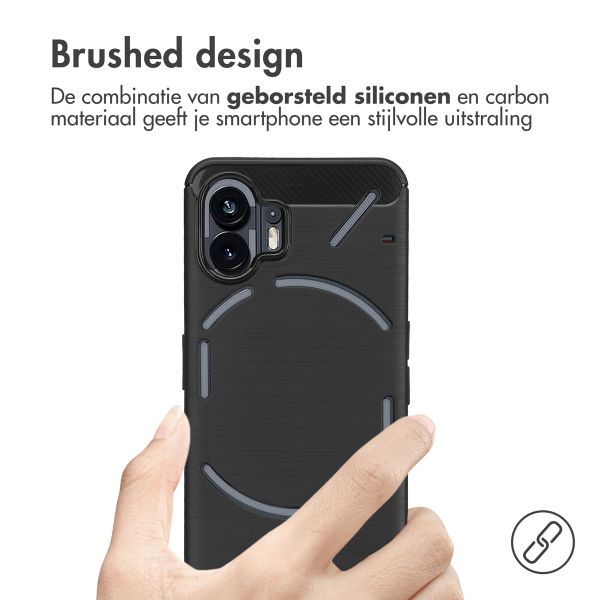 imoshion Brushed Backcover Nothing Phone (2a) / (2a) Plus - Zwart