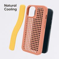 Callbuddy Hoesje met Strap Apple iPhone 17e / 16e / 15 / 14 / 13 - Coral Pop