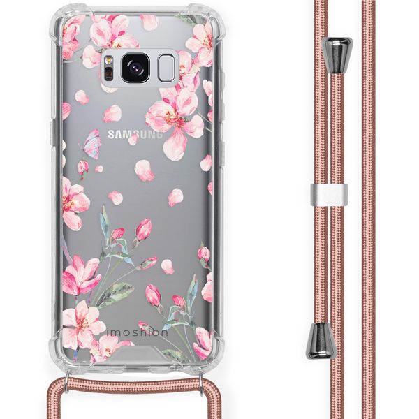 imoshion Design hoesje met koord Samsung Galaxy S8 - Bloem - Roze