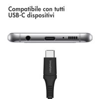 imoshion Braided USB-C naar USB-C kabel - 2 meter - Zwart