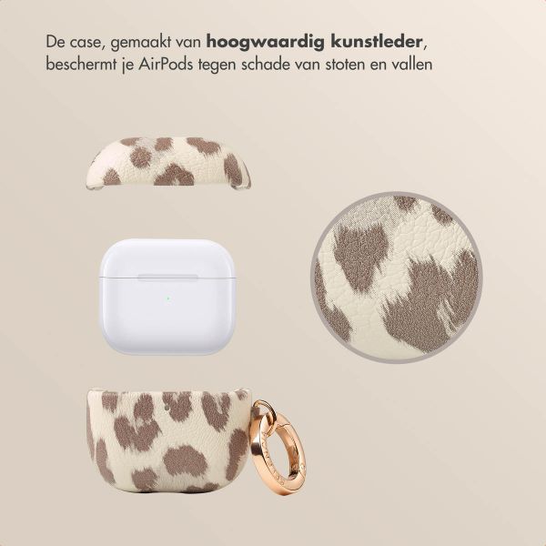 Selencia Sabi Case Apple AirPods 4 - Panterprint - Soft Ivory