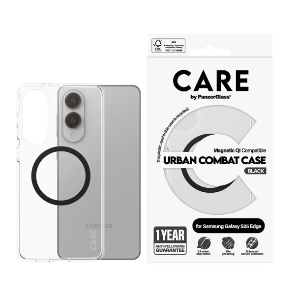 CARE by PanzerGlass Urban Combat Case Samsung Galaxy S25 Edge - Zwart