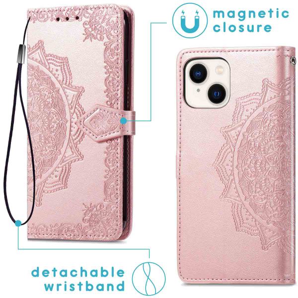 imoshion Mandala Bookcase iPhone 14 - Rosé Goud