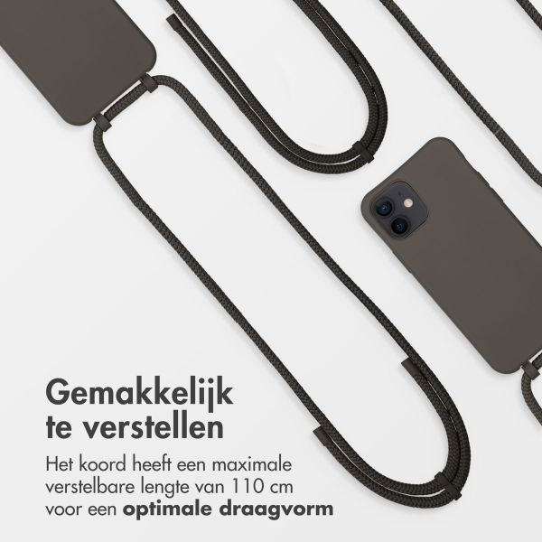 imoshion Color Backcover met afneembaar koord MagSafe Apple iPhone 12 (Pro) - Black Coffee