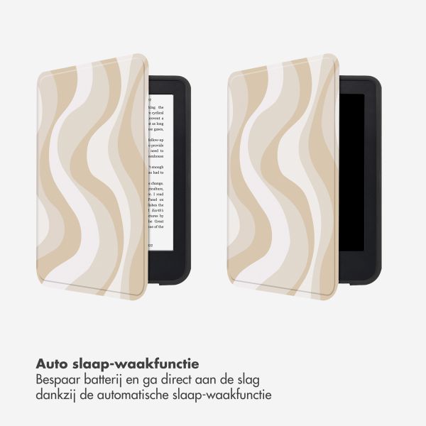 Selencia Vivid Bookcase Kobo Clara Colour / Clara BW - Desert Waves Beige