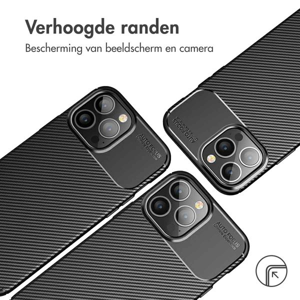 imoshion Carbon Softcase Backcover Apple iPhone 13 Pro Max - Zwart