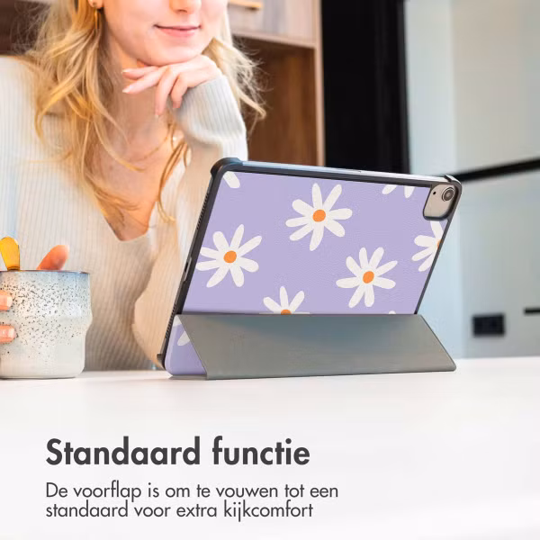 imoshion Design Trifold Bookcase Samsung Galaxy Tab A11 Plus / A9 Plus - Flowers Distance