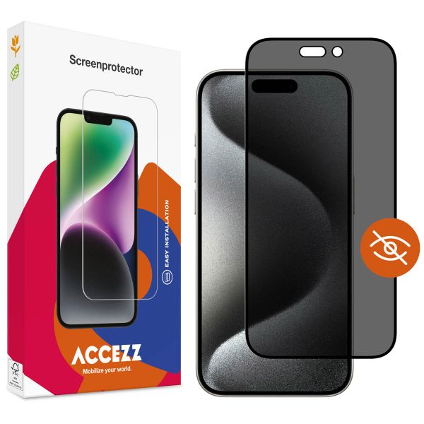 Accezz Gehard Glas Privacy Screenprotector Apple iPhone 15 Pro Max