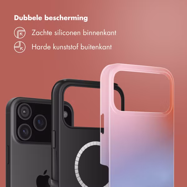 Selencia Vivid Backcover met MagSafe Apple iPhone 17 Pro Max - Gradient Soft Blush