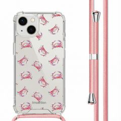 imoshion Design hoesje met koord Apple iPhone 13 - Crab Watercolor