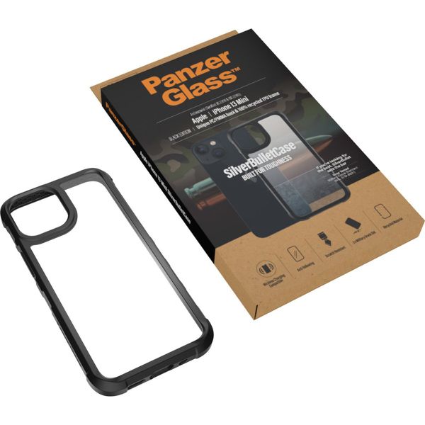 PanzerGlass SilverBullet ClearCase iPhone 13 Mini - Zwart