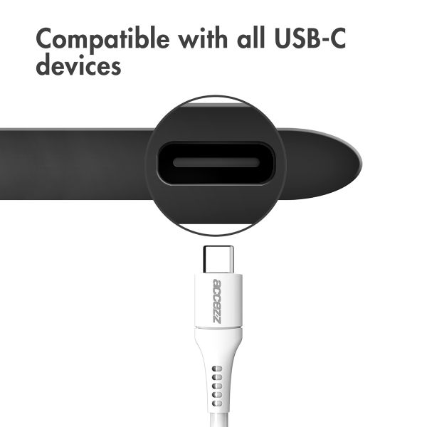 Accezz USB-C to USB-C Cable - 2 Metres - White