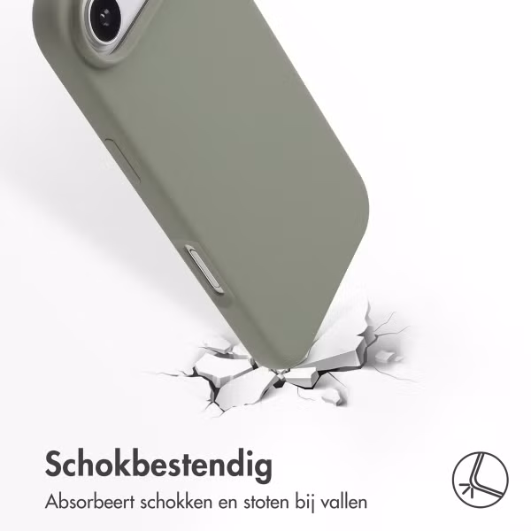 Accezz Liquid Silicone Backcover met MagSafe Apple iPhone Air - Cooper Green