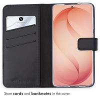 Selencia Genuine Leather Book Case Samsung Galaxy S26 Plus - Black