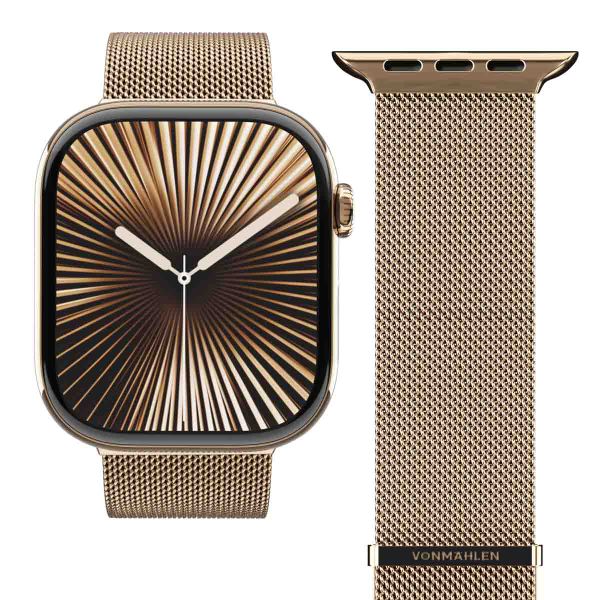 Vonmählen Milanese Loop 2 bandje Apple Watch | 44/45/46/49 mm - Sunset Gold