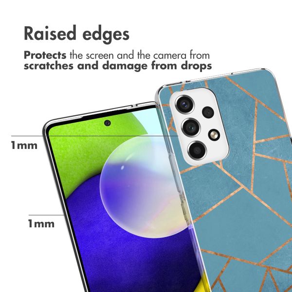 imoshion Design hoesje Samsung Galaxy A53 - Grafisch Koper / Blauw