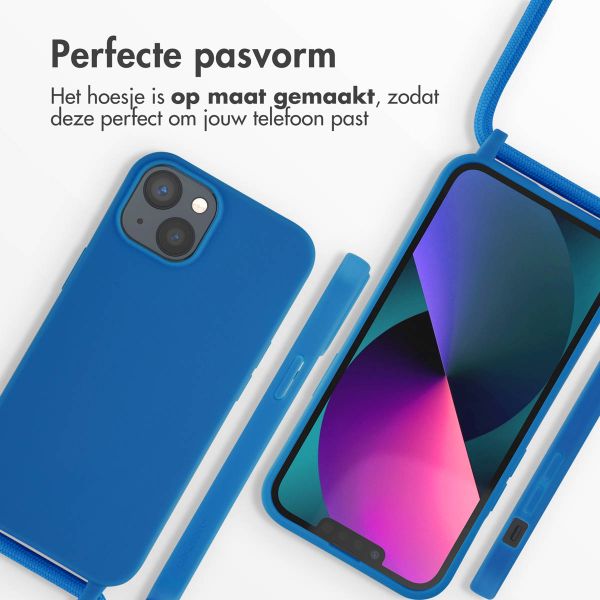 imoshion Siliconen hoesje met koord Apple iPhone 13 - Blauw