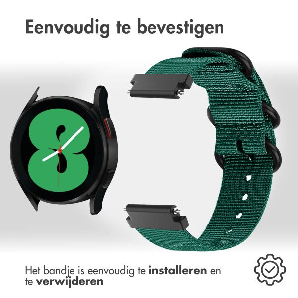 imoshion Rugged Nylon bandje  - Universeel 20 mm aansluiting - Donkergroen