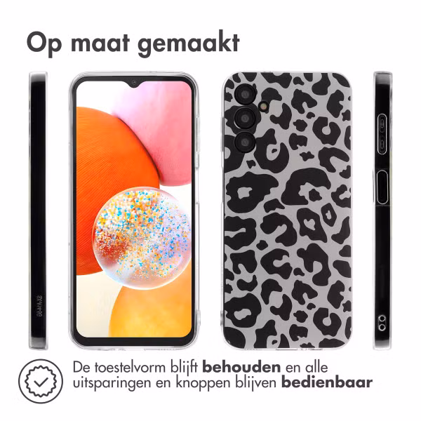 imoshion Design hoesje Samsung Galaxy A14 (5G/4G) - Leopard Transparent
