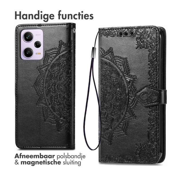 imoshion Mandala Bookcase Xiaomi Redmi Note 12 Pro (5G) - Zwart