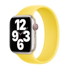 Apple Siliconen solobandje Apple Watch | 38/40/41/42 mm - Maat 5 - Canary Yellow