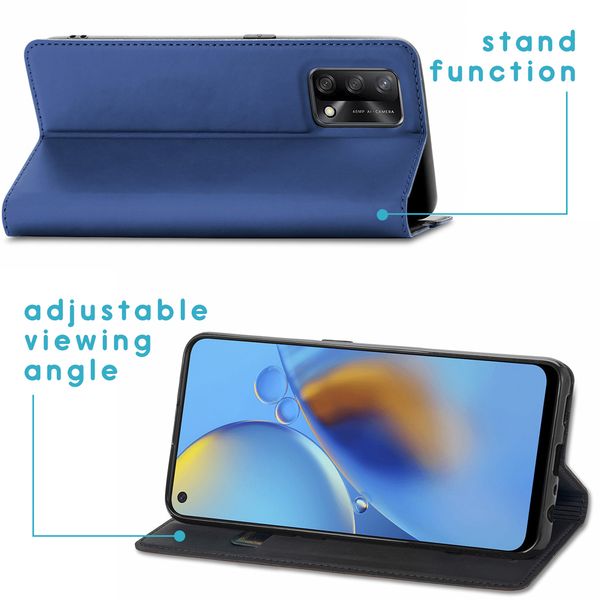 imoshion Slim Folio Bookcase Oppo A74 (4G) - Blauw