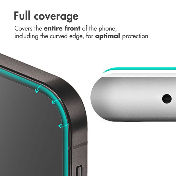 Accezz Tempered Glass Full Cover Screen protector with Applicator Apple iPhone 15 Plus