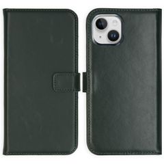 Selencia Genuine Leather Book Case Apple iPhone 15 Plus - Green