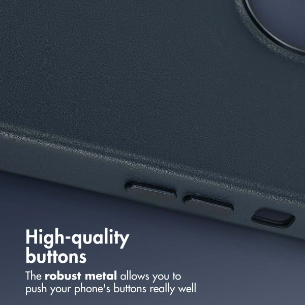 Accezz MagSafe Leather Backcover Apple iPhone 13 - Nightfall Blue