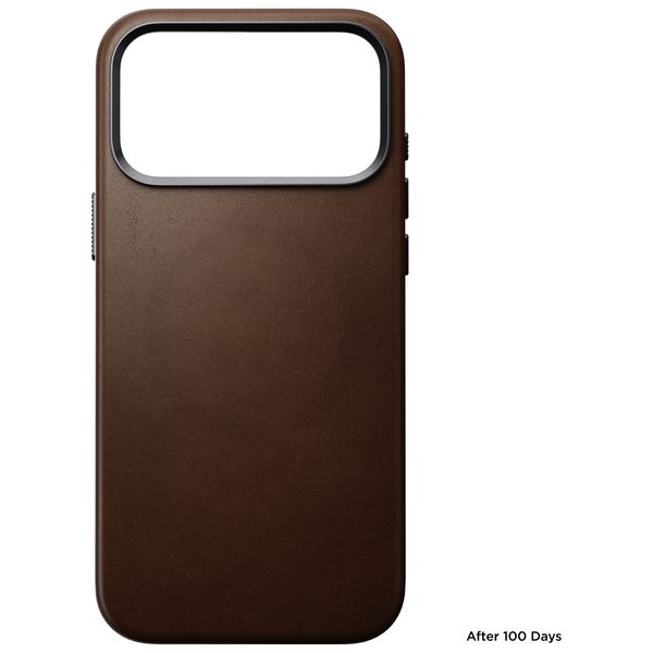 Nomad Traditional Leather Backcover met MagSafe Apple iPhone 18 Pro Max - Brown