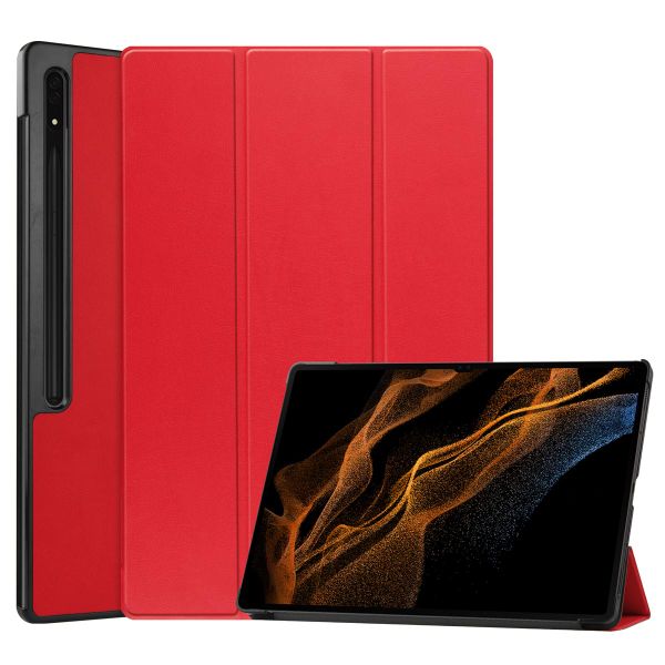 imoshion Trifold Bookcase Samsung Galaxy Tab S8 Ultra - Rood