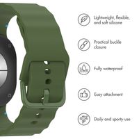 imoshion Wave Silicone Band Samsung Galaxy Watch 9 (40/44mm) / Watch 8 (40/44mm) / Classic (46mm) - Dark Green
