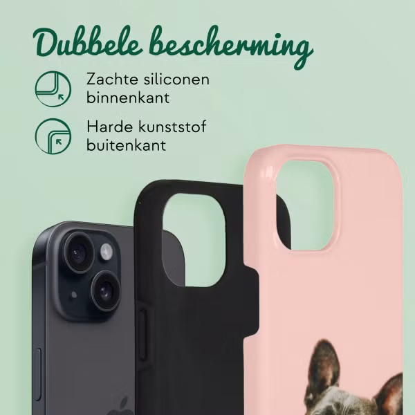Ontwerp je eigen tough case Apple iPhone 15 - Wit