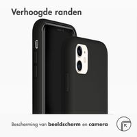 Accezz Liquid Silicone Backcover iPhone 11 - Zwart