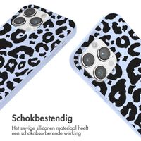 imoshion Siliconen design hoesje met koord Apple iPhone 14 Pro Max - Animal Lila