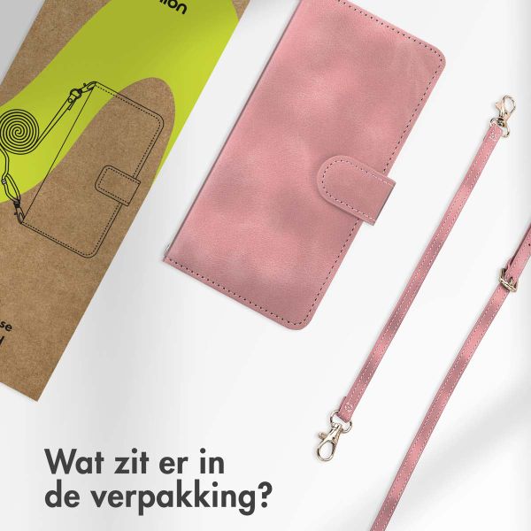 imoshion Bookcase met koord iPhone 13 - Roze