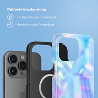 Selencia Vivid Tough Backcover met MagSafe iPhone 15 Pro Max - Holographic Blue Dream